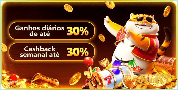 cashback de 30% promoções